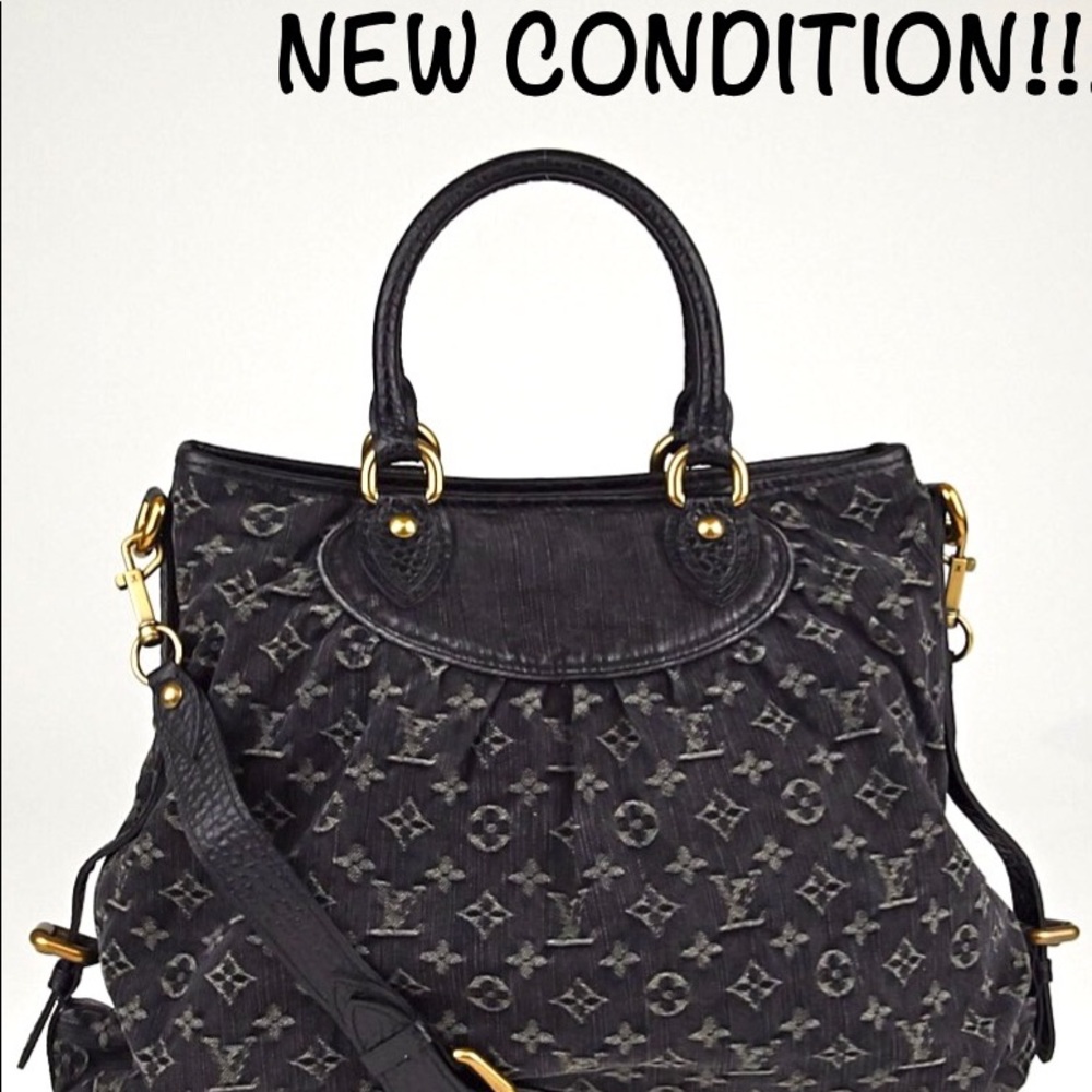 🌟LIKE NEW🌟 CELEBRITY DENIM LOUIS VUITTON BAG GM